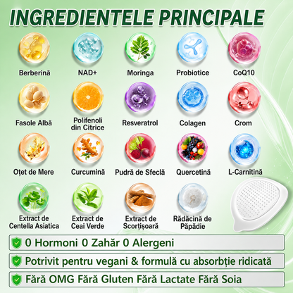🧑‍⚕️ Plasture nano cu microace 10-în-1 pentru susținerea metabolismului cu Moringa × Berberină × AMPK 🇷🇴
