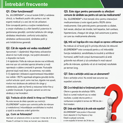 ✨✨Magazin Oficial | 🌿 GLORENDA® Moringa · Berberină × NAD+ Plasture Avansat Nano cu Microace 10 în 1 (Doar o dată pe zi, schimbări vizibile în 7 zile) ✅ Pentru obezitate, piele lăsată, diabet, apnee în somn, probleme articulare și multe altele